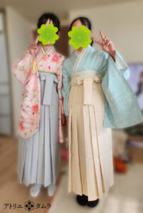 卒業式の袴　着付け