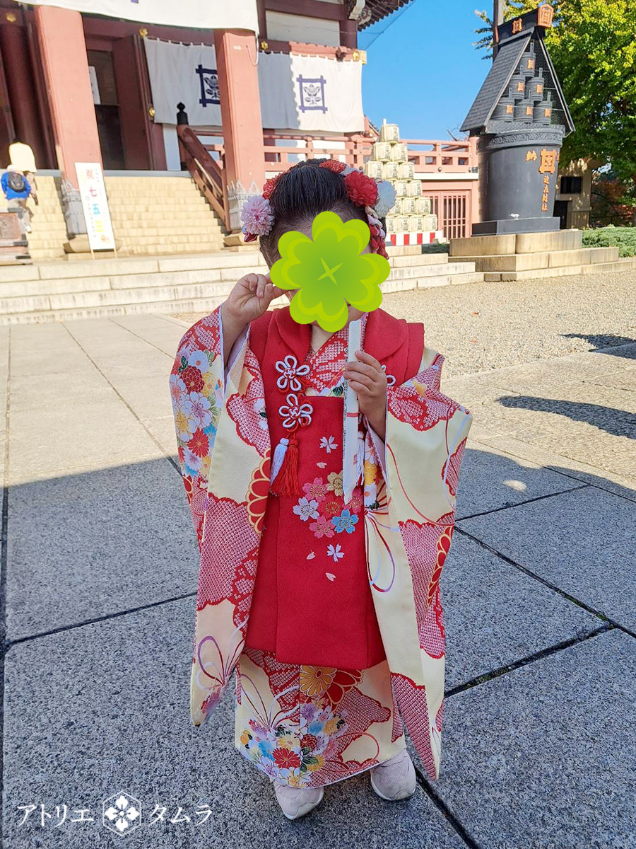 七五三3歳お着付け