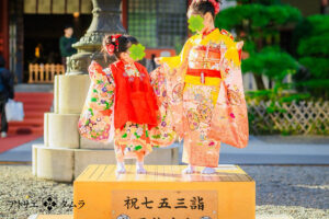 3歳＆7歳姉妹の七五三着付け