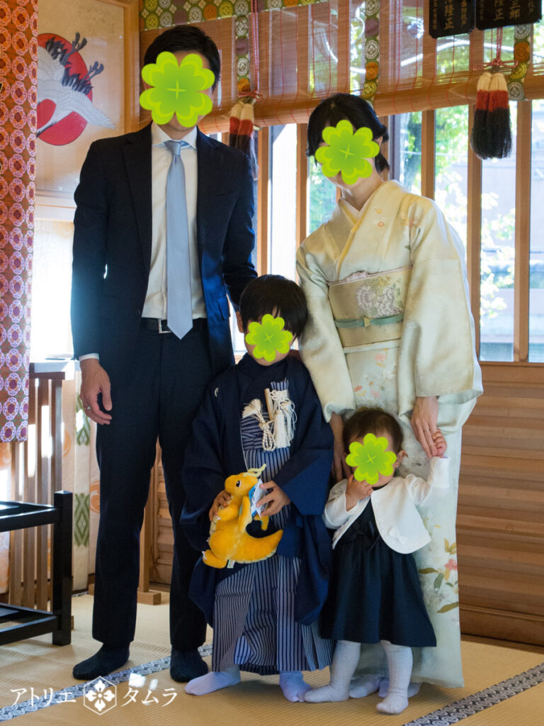 七五三5歳袴着付け